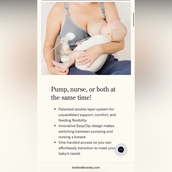 Kindred Bravely Sublime® Hands-Free Pumping &
Nursing Bra Regular 1X NEW - Picture 4 of 12